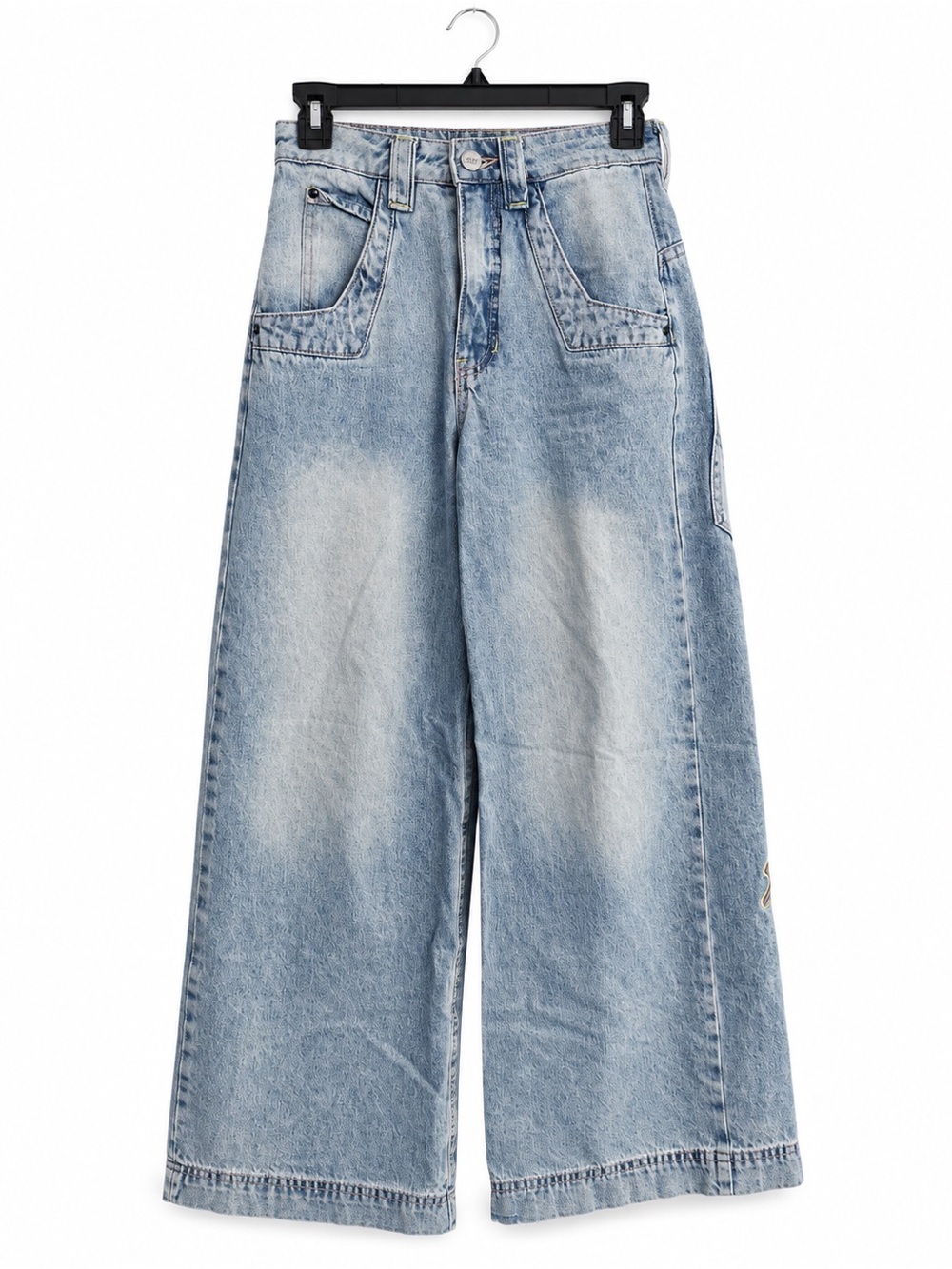 ALAB Size 0 Light Wash Baggy Skater Jeans Y2K Wide Leg Streetwear Denim